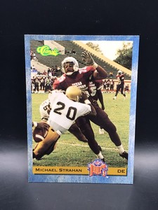 1993 CLASSIC NFL DRAFT # 58 MICHAEL STRAHAN ROOKIE TEXAS SOUTHERN, NY GIANTS HOF