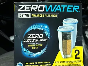 Zero Water 5 Stage Advanced Filtration 2 Replacement Water Filters New - Picture 1 of 3