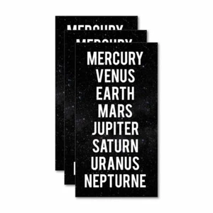 3X Planets Sticker Decal Funny Geek Nerd Science Genius - Picture 1 of 5