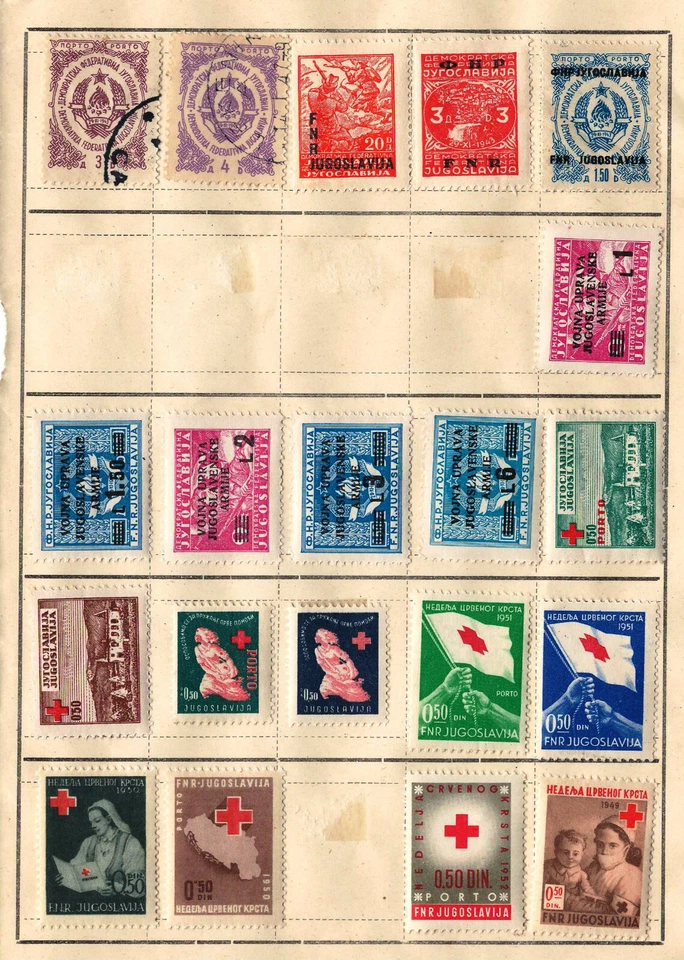 Worldwide YUGOSLAVIA Very Fine Mint & Used Stamps Hinged on List # 101 - Image 1 of 1
