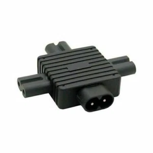 Jimier IEC 320 Figure 8 C8 Male to 3X Female C7 Splitter Power Adapter - Picture 1 of 4