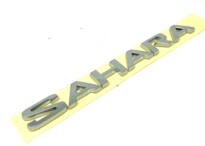 Jeep Wrangler JL 18-2024 cromo Sahara placa de identificación emblema fábrica Mopar nuevo único Foto 1 de 3