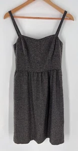 Ann Taylor Women's 00 Wool Silk Blend Fit & Flare Dress Sleeveless Wide Straps - Picture 1 of 16