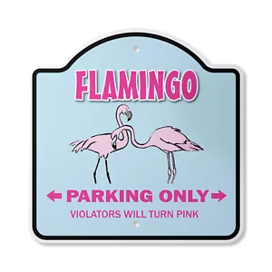Letrero de plástico Flamingo estacionamiento amante de animales pájaros césped rosa - Imagen 1 de 6