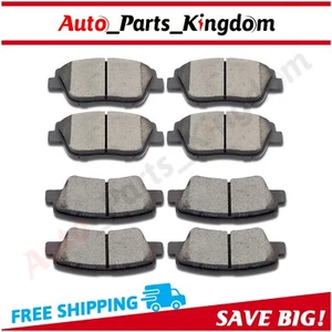 For Hyundai Sonata Kia Optima Front And Rear Performance Ceramic Brake Pads Kit - Picture 1 of 7