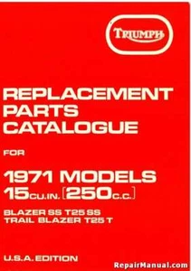 Triumph Replacement Parts for 1971 250cc Motorcycles - Picture 1 of 1