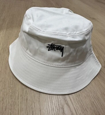 Stussy Stock Bucket Hat White S/M  - Image 1 of 4