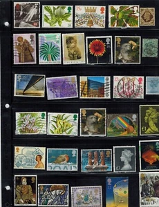TWO SIDED STOCK SHEET OF USED ENGLAND. - Bild 1 von 2