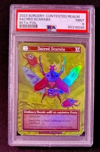 PSA 9 Sacred Scarabs Sorcery Contested Realms - Beta - Foil - Picture 1 of 2