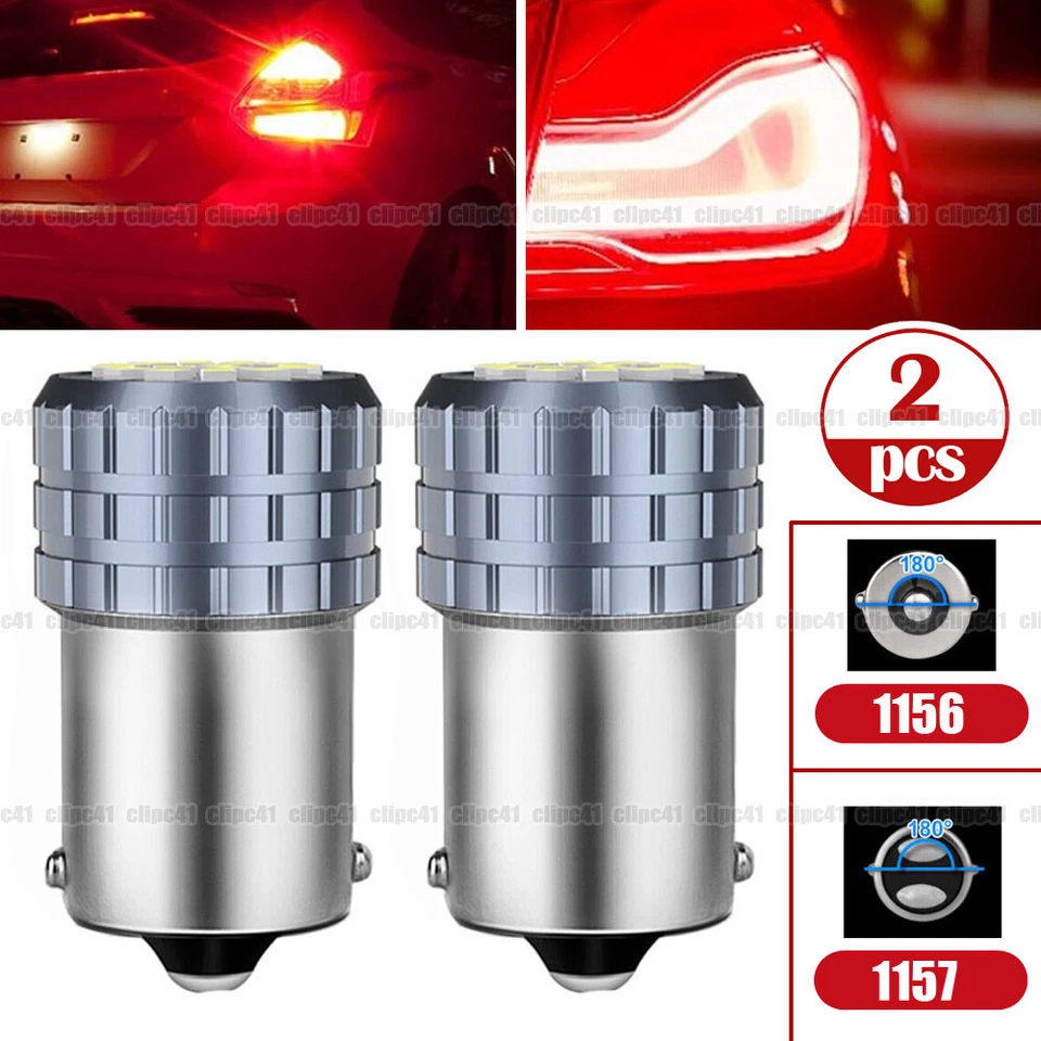 2Pcs 1156/1157 LED Bulbs 15SMD Car Reverse Backup Turn Signal Light Accessories - Image 1 of 4
