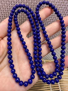5mm Natural Royal Blue Lapis Lazuli Stretch Crystal Beads Bracelet AAAAA - Picture 1 of 9