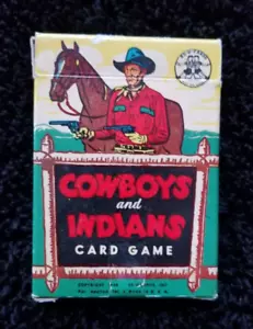 Baraja de 36 cartas Cowboys and Indians Vintage 1949 con caja. Tarjetas Ed-U - Imagen 1 de 8