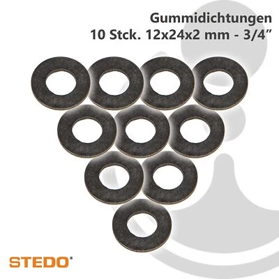 STEDO Gummi Dichtung, für Überwurfmutter vom Waschmaschinenschlauch 12 x 24 x 2