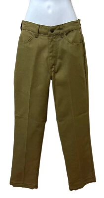 Calça jeans vintage Levi’s for Gals Sta-Prest Big E verde abacate 27" cintura nova na caixa - Imagem 1 de 4