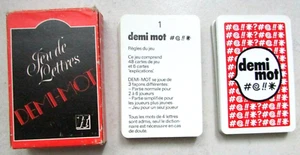 Jeu de lettres Demi-Mot Waddingtons Games Angleterre 48 cartes + 6 cartes règles - Photo 1/4