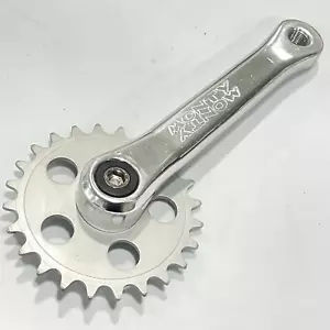 NOS Monty Trial Bike Trailsin Crank Set Arm Drive Right 24t Silver New BMX 152mm - Picture 1 of 6