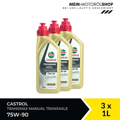 Castrol TRANSMAX Manual Transaxle 75W-90 Schaltgetriebeöl 3x1 Liter = 3 Liter - Bild 1 von 4