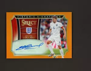 2016-17 Panini Select Soccer Orange Prizm Steven Gerrard AUTO 19/25 - Picture 1 of 2