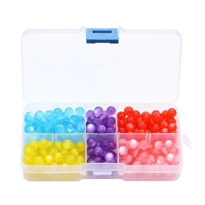 250 Pcs Cats Eye Stone Beads Cat Eye Class Beads Round Jewelry Beads - Picture 1 of 12