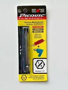 PICQUIC Powerbit - 1/4" Slotted Screwdriver Bit - 3" x 1/4" Hex - Picture 1 of 2