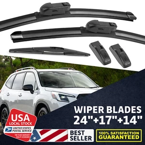 Set of 3 Windshield Wiper Blades 24" 17" 14" For Subaru Forester 2010-2023 US - Picture 1 of 16