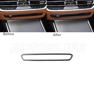 Carbon Fiber Interior CD Switch Panel Trim Cover For BMW 3 Series G20 2019-2022 - Picture 1 of 8