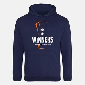 Tottenham Hotspur Europa League 2025 Winners Navy Adult Hoodie - Picture 1 of 4