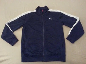 Boys Puma Jacket L Large Navy Blue Athletic Gym Workout - Picture 1 of 5
