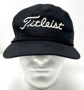 Sombrero Titleist vintage para hombre correa de cuero negro cuerda Texace hecho en EE. UU. - Imagen 1 de 16