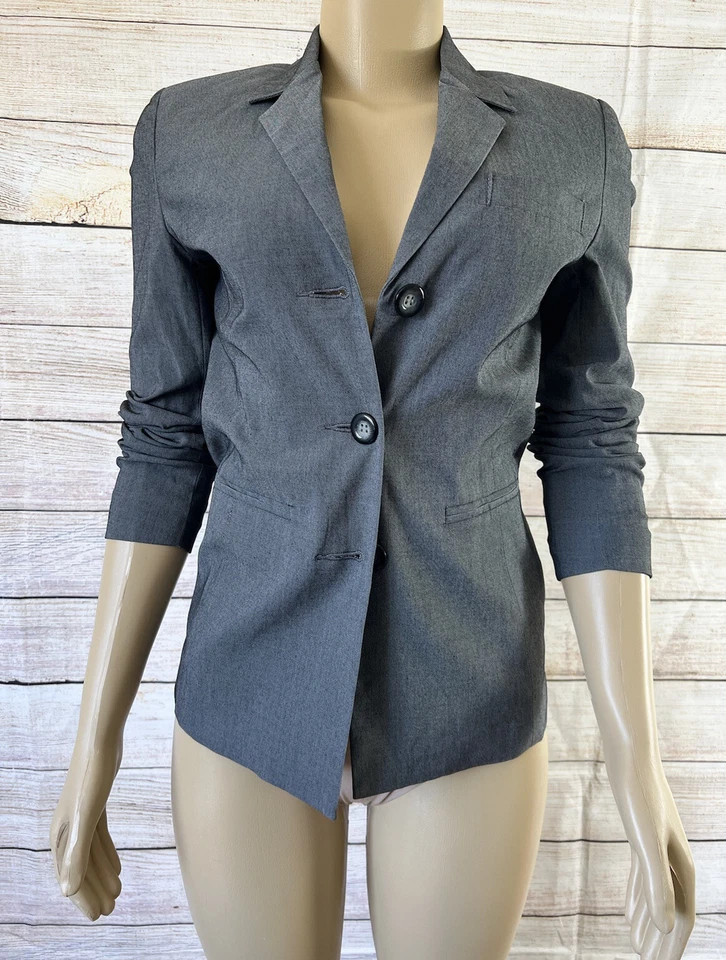 Arden B женщин 5 кнопка длинным рукавом серый блейзер с подкладкой размер 0 - Изображение 1 из 4