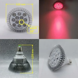 36W 730nm Deep Red LED Lamp Spot Light Bulb PAR38 for Therapy Plant E26 E27 - Picture 1 of 4