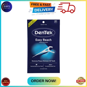 DenTek Complete Clean Easy Reach Floss Picks, 75 Count - Durable, No-Shred Floss - Picture 1 of 13