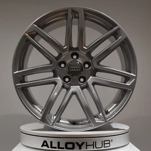 LLANTAS DE ALEACIÓN PLATEADAS GENUINAS AUDI A5 8T S-LINE 19" PULGADAS 7 RADIOS DOBLES X4 - Imagen 1 de 3