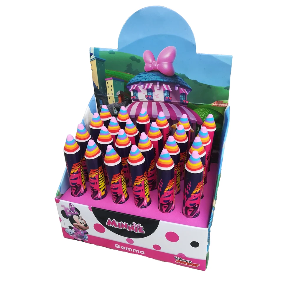 GOMMA MINNIE DISNEY MOUSE 3D FORMA MATITA CM. H 13,5 - MIN0275 - Immagine 1 di 4