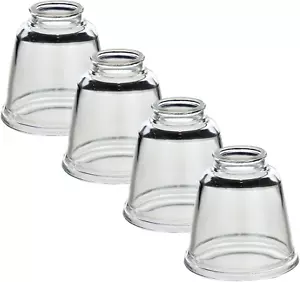 LIGHTACCENT Clear Glass Ceiling Fan Light Covers, Glass Lamp Shade Replacement f - Picture 1 of 12