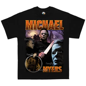 Michael Myers T-Shirt, Halloween, Horror Movie Tee, Scary Vintage Retro T-Shirt - Picture 1 of 4
