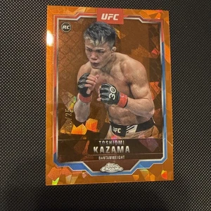 2025 Topps Chrome Sapphire UFC Toshiomi Kazama Orange Sapphire /25 RC - Picture 1 of 8