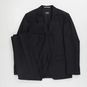 Traje de cena HUGO para hombre de 2 piezas negro mezcla de lana bolsillos interiores talla 48 PVP 415 - Imagen 1 de 7
