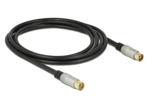 Antennenkabel, IEC-Stecker an IEC-Buchse RG-6/U, Vierfachschirmung, Premium, sch - Bild 1 von 2