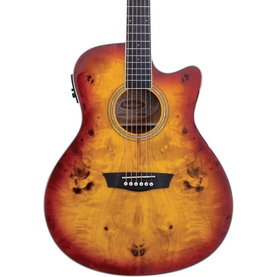 Washburn Deep Forest Burl ACE Acoustic-Electric Guitar Amber Fade - Image 1 of 4