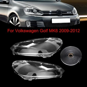L+R Scheinwerfer für VW Golf 6 MK6 09-12 NEU Scheinwerferglas Abdeckkappe - Bild 1 von 10