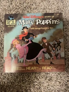 Vintage Disney MARY POPPINS Book / Record Set (Disneyland Records, 1977) #302 - Picture 1 of 5