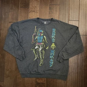 DisneyParks Star Wars Boba Fett Sweatshirt Pullover Adult Unisex Size XL - Picture 1 of 15