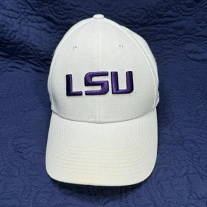 Nike LSU Tigers Legacy91 Dri-FIT White Fitted Baseball Cap L/XL - Picture 1 of 7