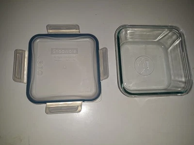 Snapware Pure Pyrex Glass Food Storage Container 4 Cup Square 946 ML Big NEW
