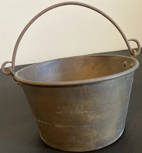 Antiker Messingeimer - Amerikanischer Messingkessel Manufakturnr. 2, 1883-1922 - Bild 1 von 3