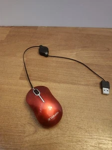 Verbatim Wired Optical USB-C Mini Mouse. Plug & Play Corded Small Mouse (Red) - Bild 1 von 6