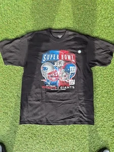 Super Bowl XLII 2008 Giants Vs Patriots T Shirt Vintage Reebok Size Large - Picture 1 of 4