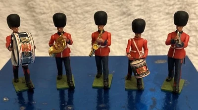 Juego de 5 figuras de banda de marcha de plástico británica Britains LTD. de colección Foto 1 de 4