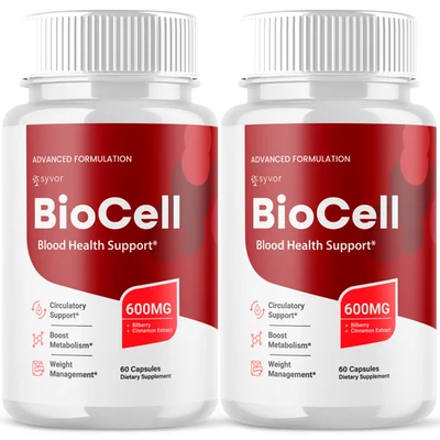 (2 Pack) BioCell Blood Health Support Bio Cell Glycogen Vitamin 120 Capsules - Image 1 of 4